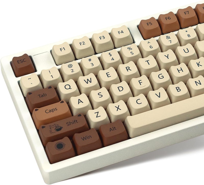 GMKWTL أغطية مفاتيح قطة XVX لطيفة، أغطية مفاتيح PBT سميكة، مجموعة أغطية مفاتيح 141 مفتاح، مجموعة أغطية مفاتيح بتقنية الصباغة الحرارية متوافقة مع مفاتيح Cherry Gateron MX للوحة المفاتيح الميكانيكية 60% 75% 96% 100% - Image 1